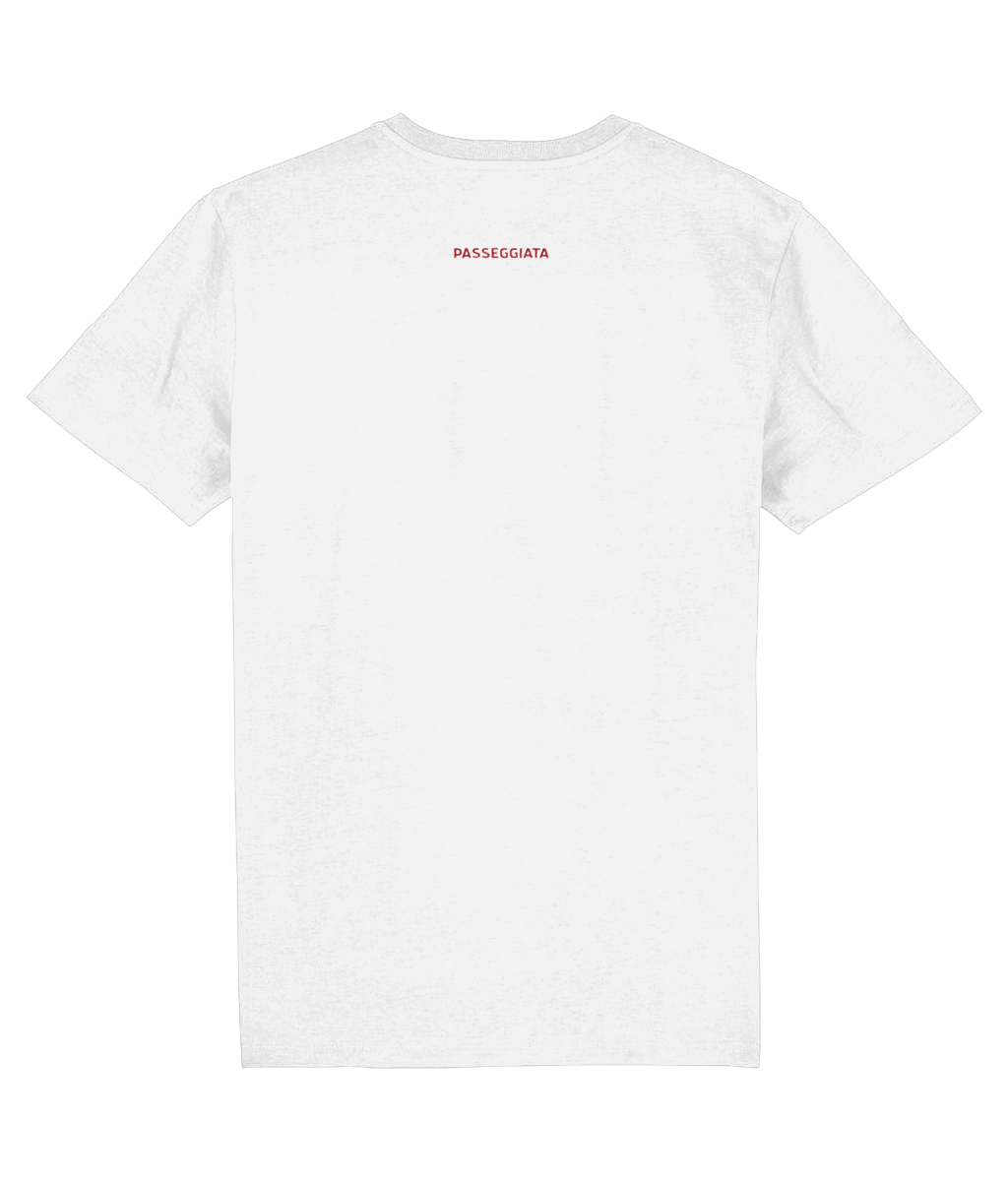 Faint Red Zig Zag T-Shirt (White)