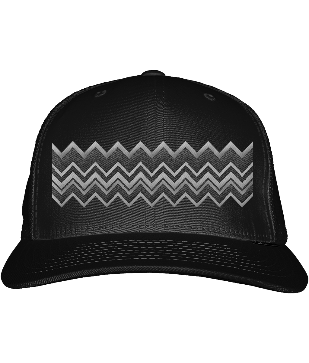 Zig Zag Trucker Cap  -  (Black)