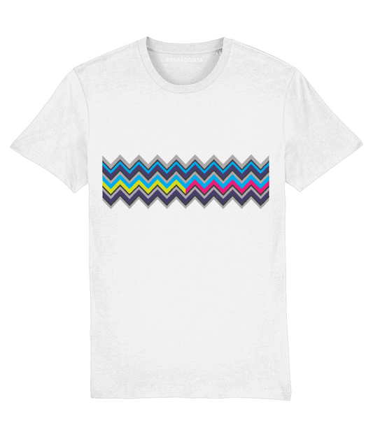 Double Colour Zig Zag T-Shirt (White)